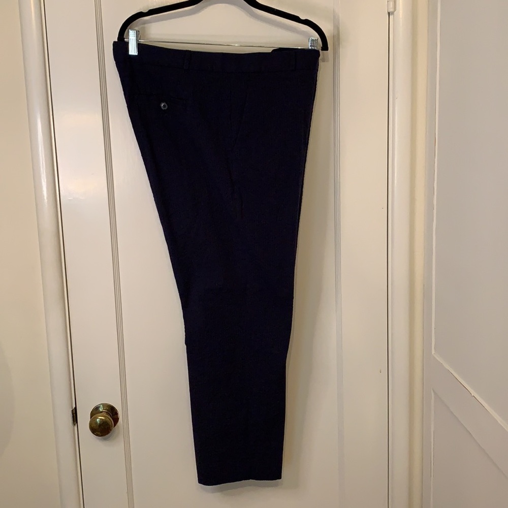 Banana Republic Avery Seersucker Navy Pant - 14